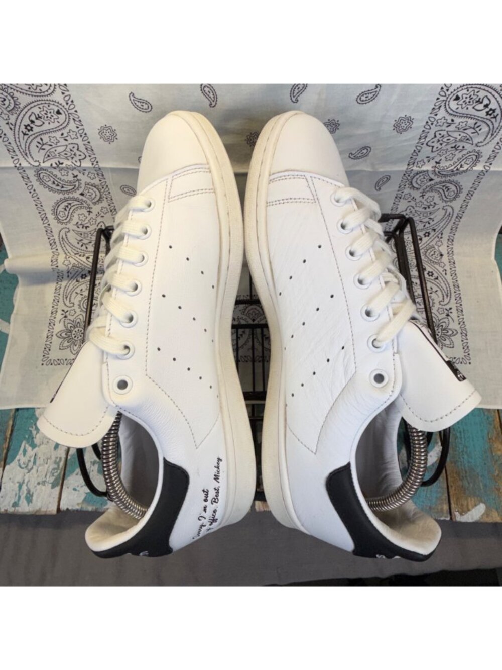 Adidas x Disney Stan Smith Mickey Mouse White Trainers FW2895 Mens Size 12 - Picture 9 of 11
